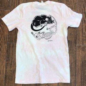 silkscreen bleach Tye-Dye Chinese zodiac tee